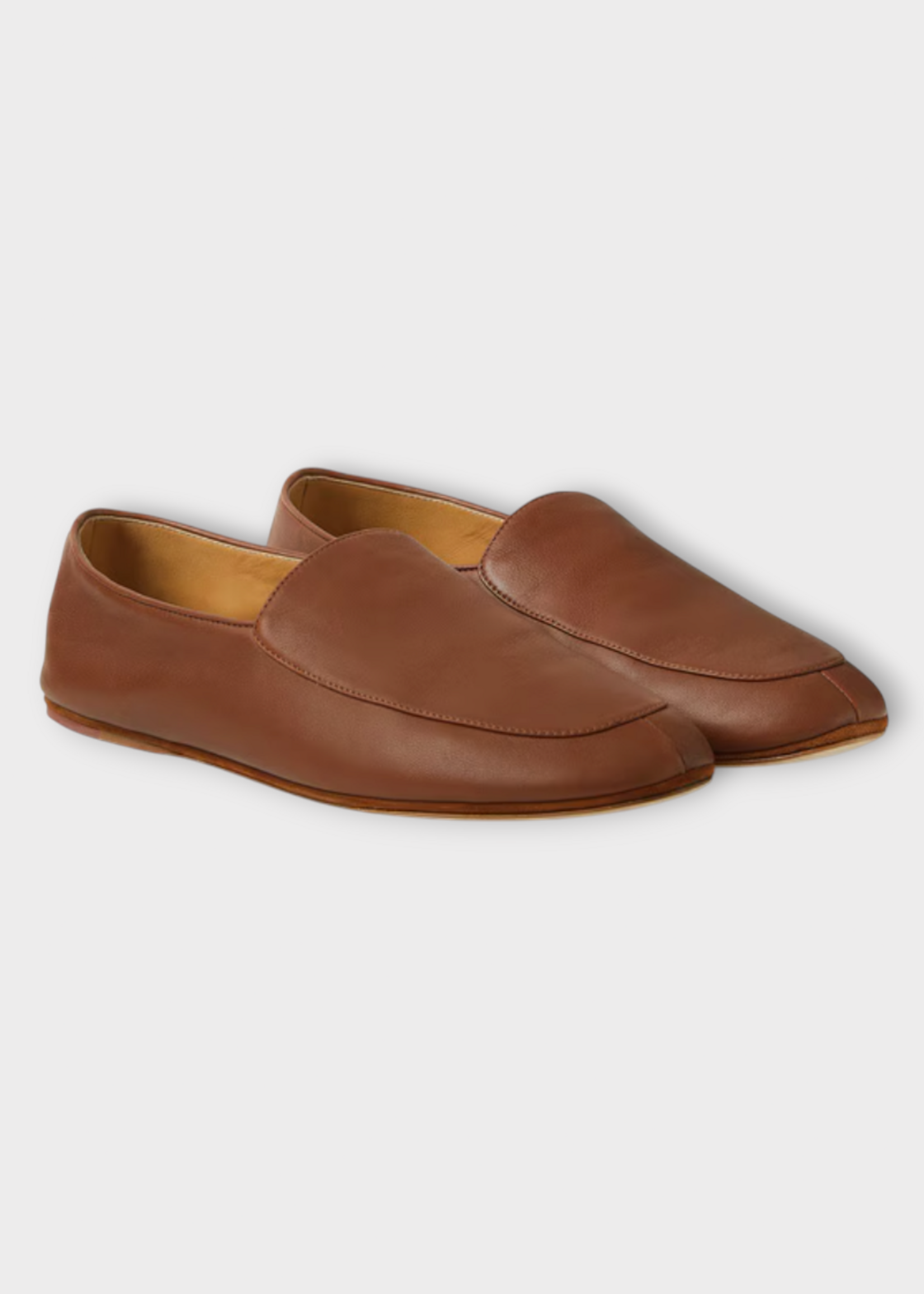 Loro Piana Loro Piana Flats, Brown, Anton Walk Soft Lambskin Loafer In Cuir