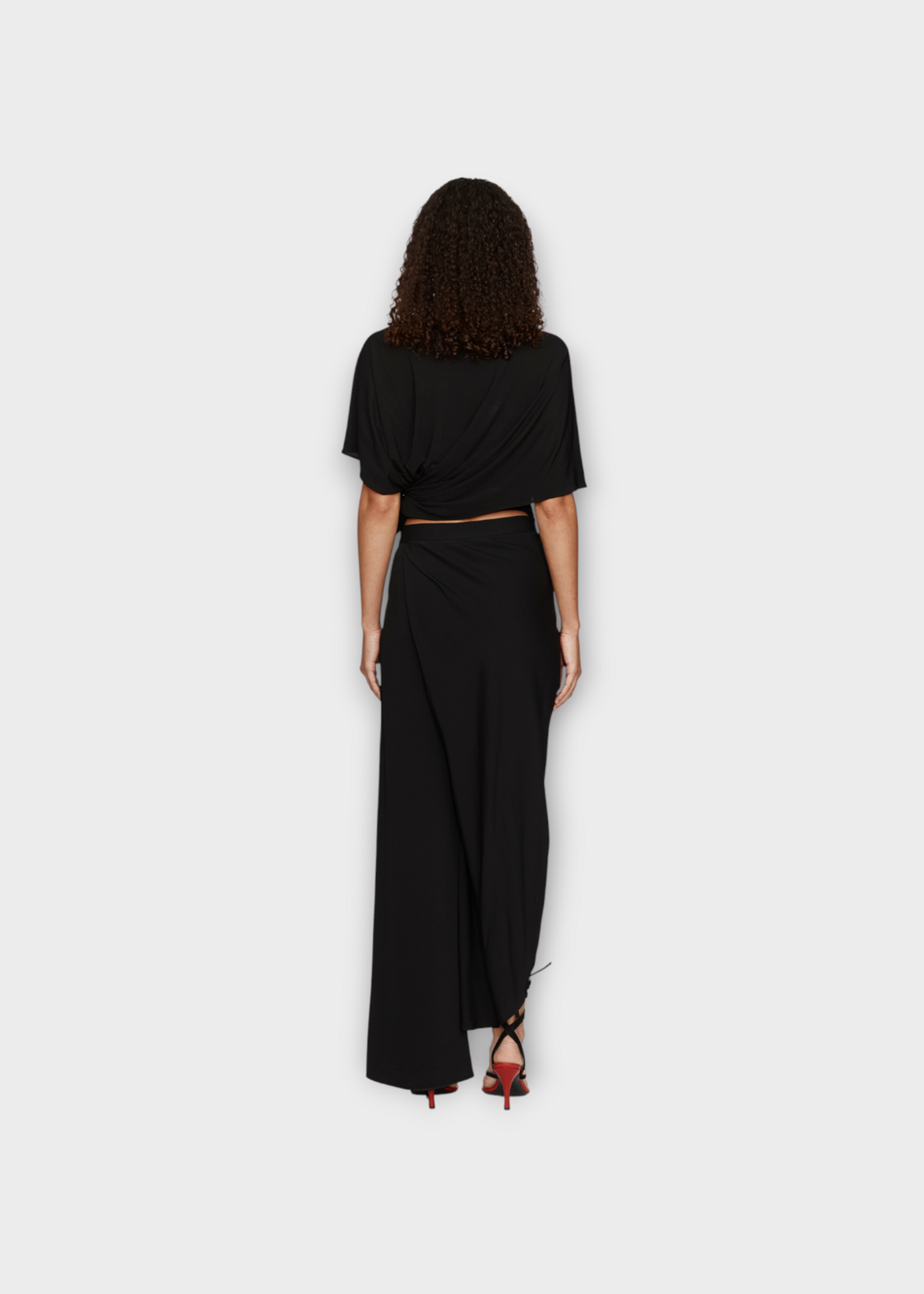 Christopher Esber Christopher Esber T-Shirt, Black, Coiled Jersey Tee w/ Silver Metal Application