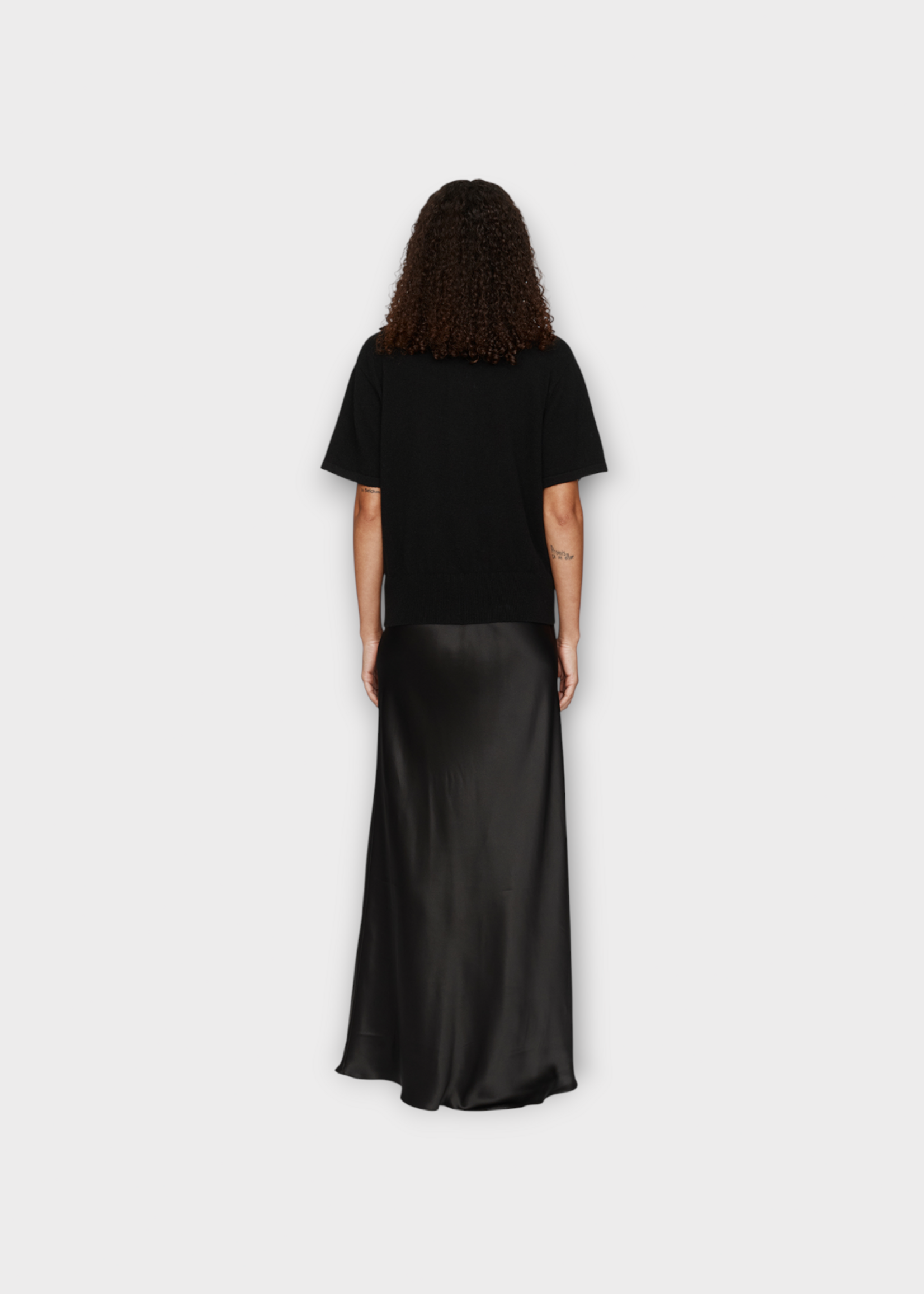 Christopher Esber Christopher Esber Dress, Black, Monument Cashmere & Silk Polo Short Sleeve Tee Dress