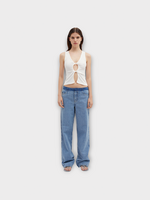 Christopher Esber Christopher Esber Jeans, Blue, Cotton Denim Deconstructed Pants