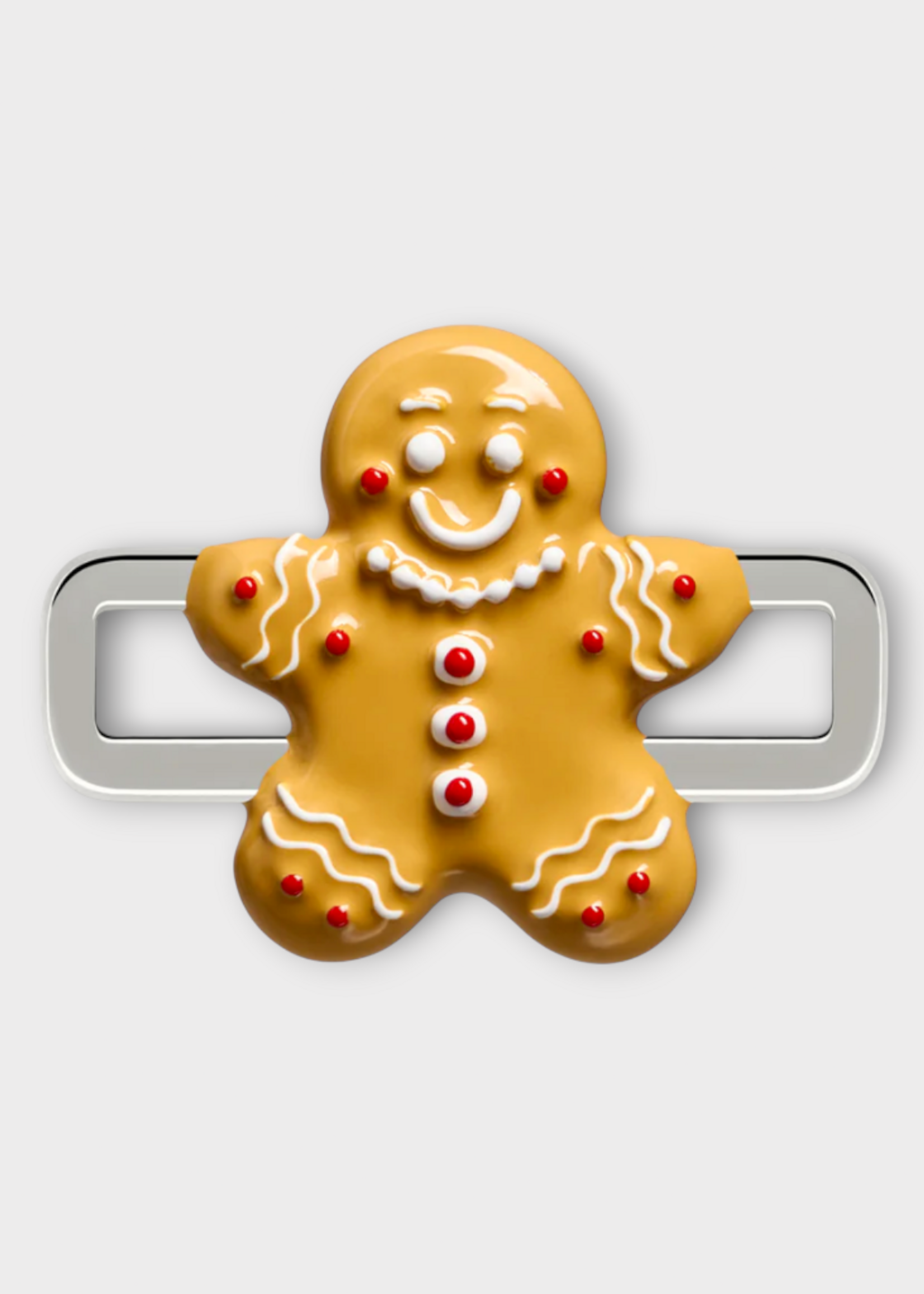 Poubel Poubel Charm, Print, Gingerbread Painted Enamel w/ Sterling Silver