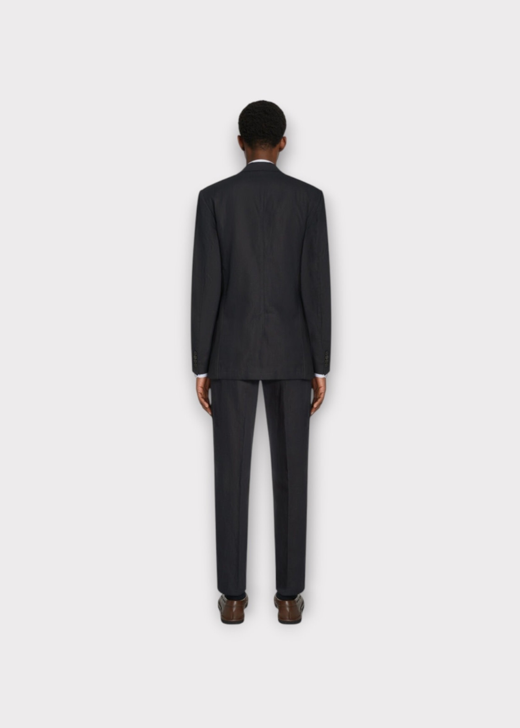 Dries Van Noten Dries Van Noten Suit, Black, Kraan Linen & Cotton Slim Fit Suit In Black w/ Side Slits