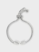 Poubel Poubel Bracelet, Silver, Single Charm Adjustable Stearling Silver 13 cm