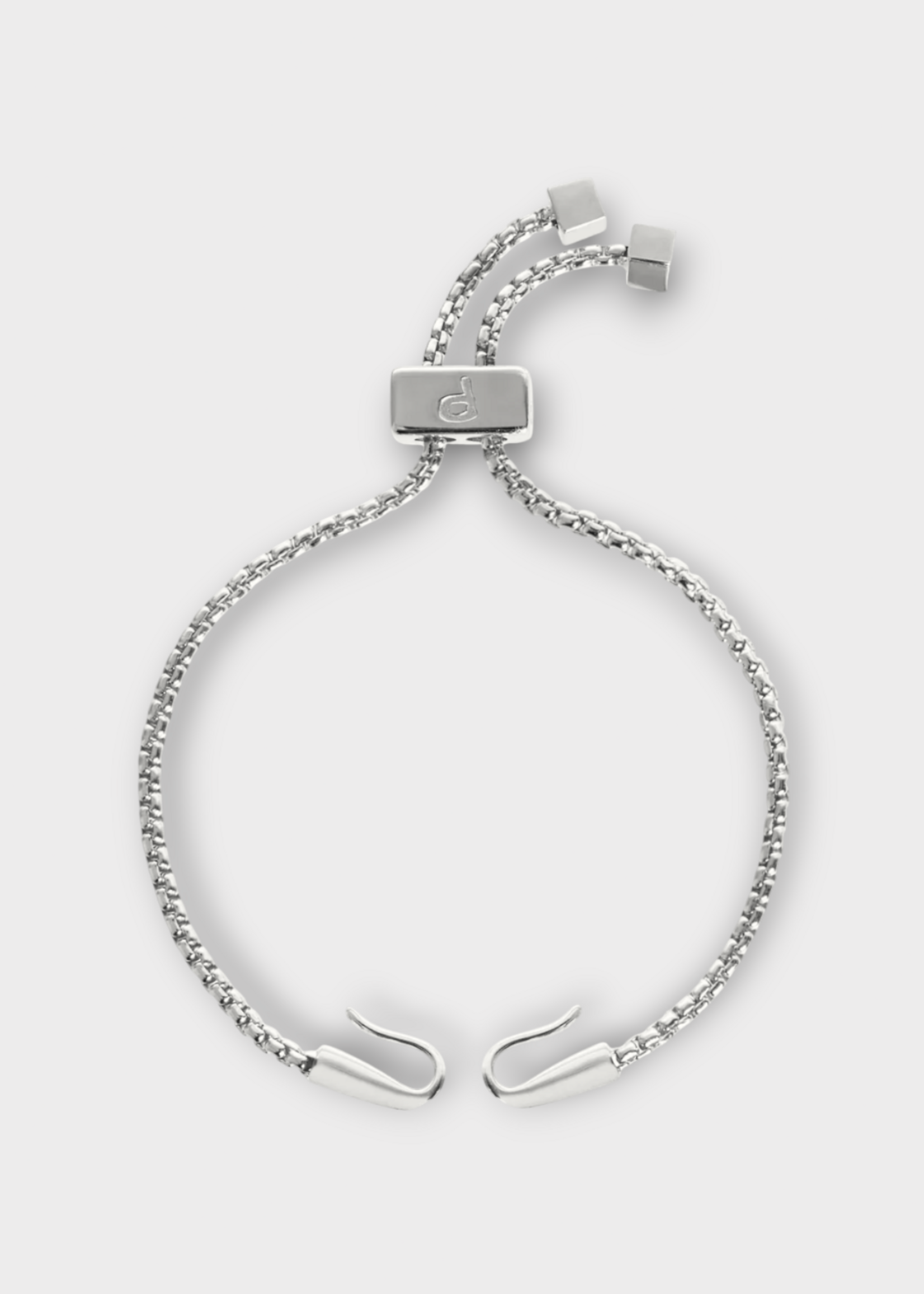 Poubel Poubel Bracelet, Silver, Single Charm Adjustable Stearling Silver 11 cm