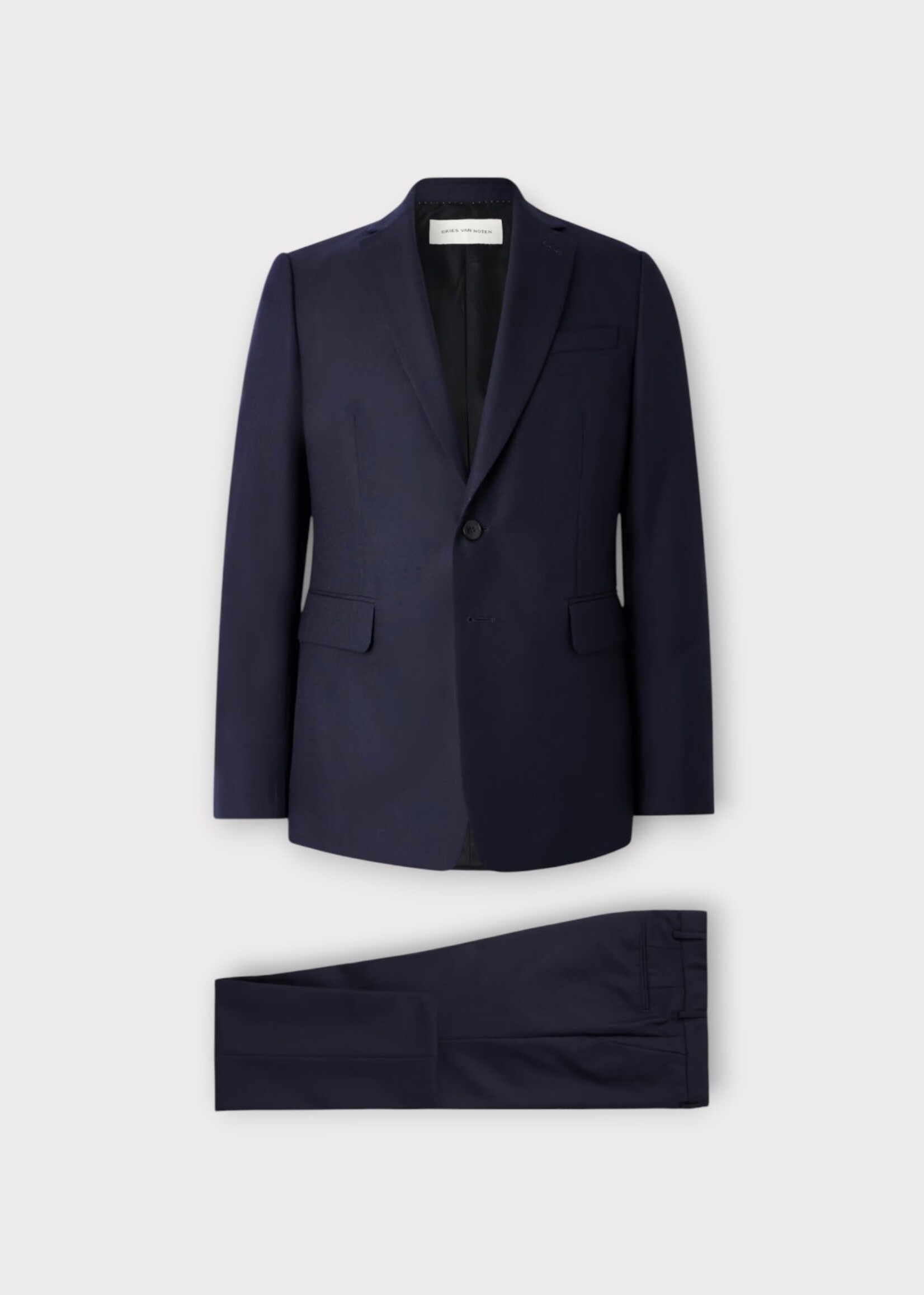 Dries Van Noten Dries Van Noten Suit, Navy, Kayne Wool Slim Fit Suit In Navy w/ Side Slits