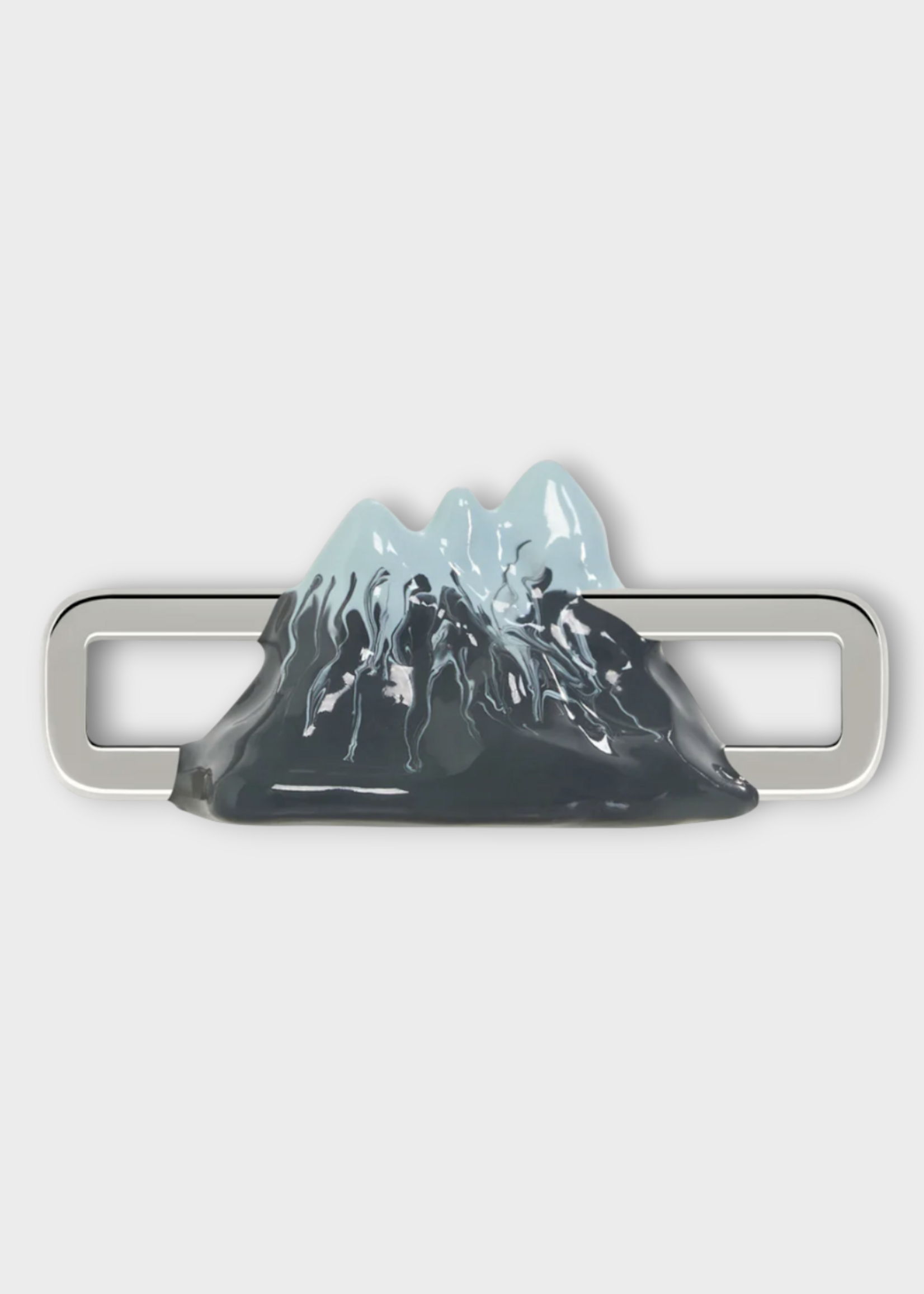 Poubel Poubel Charm, Print, Mountain Painted Enamel w/ Sterling Silver