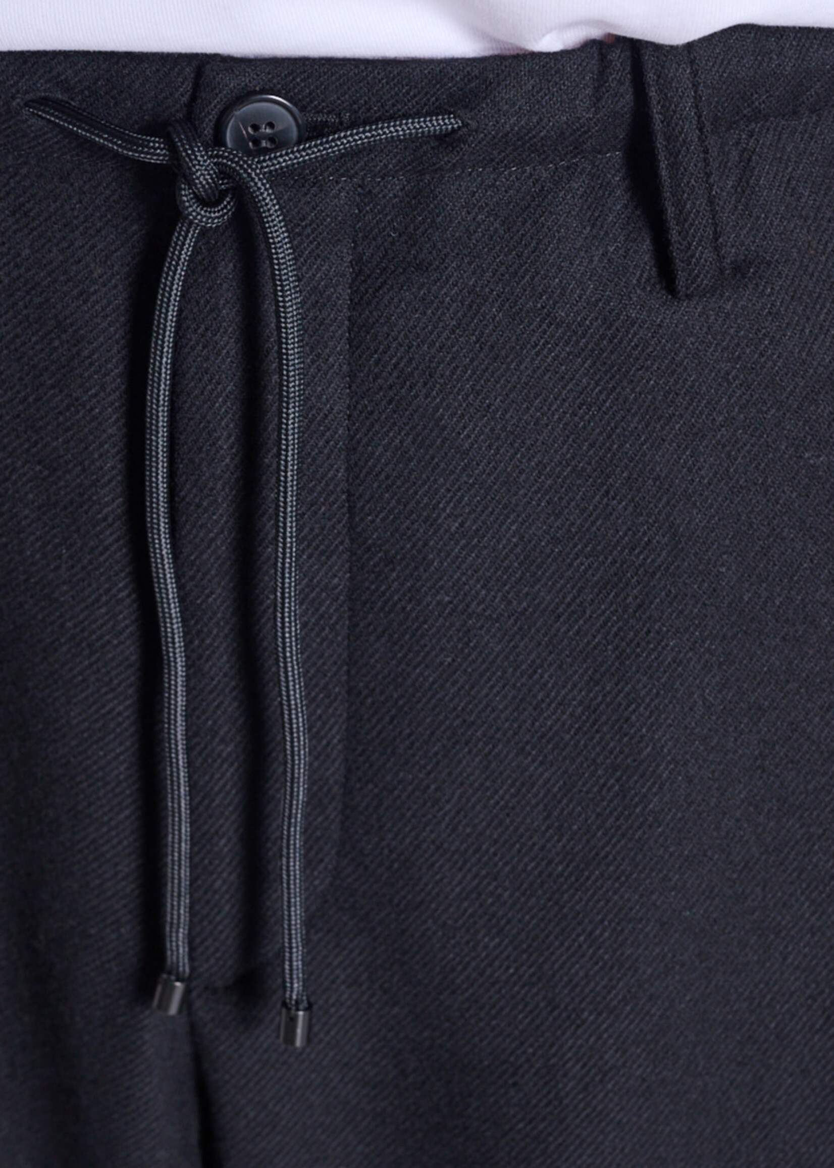 Dries Van Noten Dries Van Noten Trousers, Black, Penny Wool & Cashmere Loose Fit Drawstring Waist Pants In Black