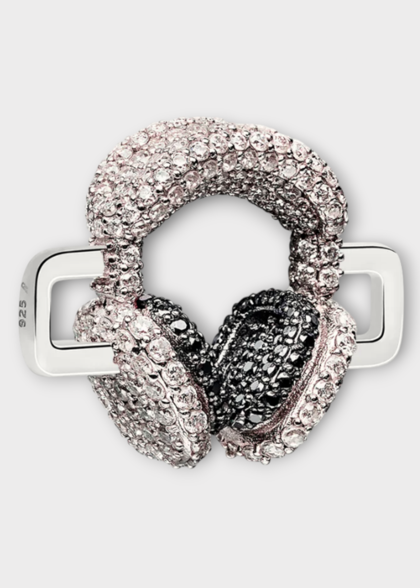 Poubel Poubel Charm, Print, Headphones Stoneset Painted Enamel w/ Sterling Silver