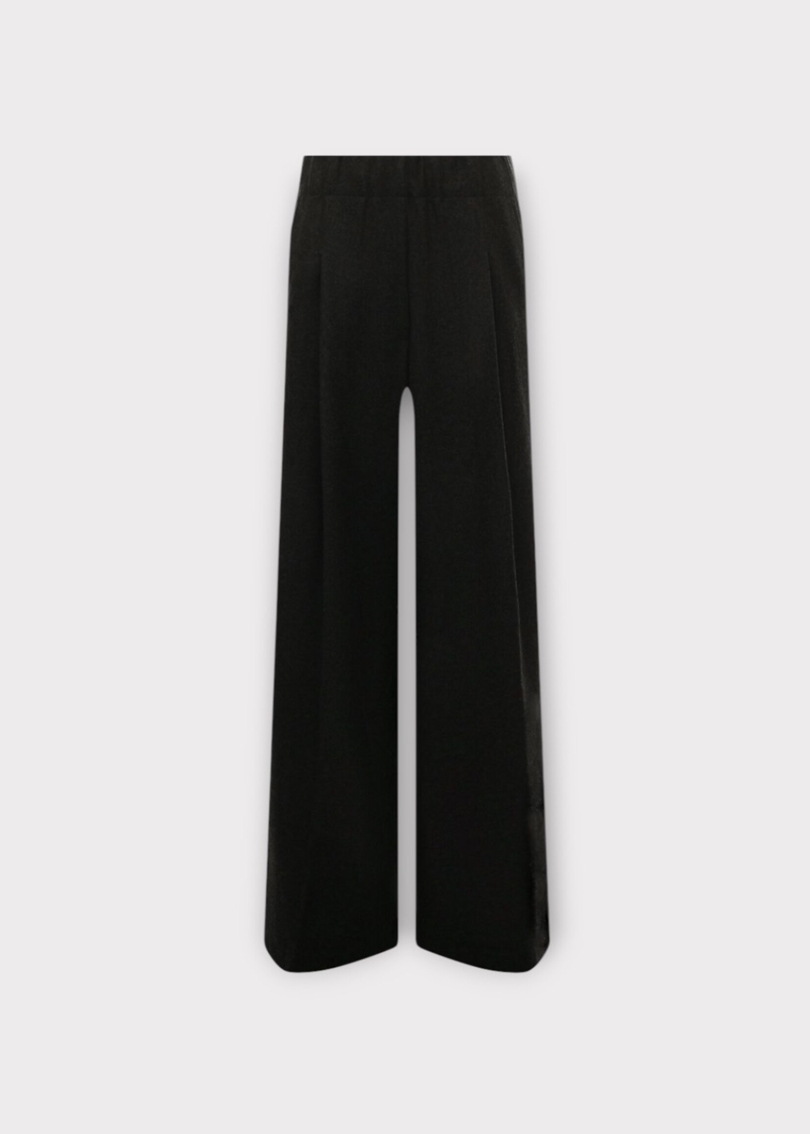 Dries Van Noten Dries Van Noten Trousers, Navy, Pila Wool Elastic Waist Wide Leg Pants