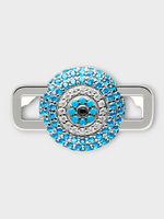 Poubel Poubel Charm, Print, Evil Eye Stoneset Charm Painted Enamel in Baby Blue w/ Sterling Silver