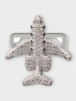 Poubel Poubel Charm, Print, Jet Stoneset Painted Enamel w/ Sterling Silver