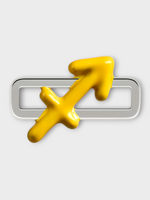 Poubel Poubel Charm, Print, Sagittarius Archer Painted Enamel w/ Sterling Silver