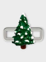 Poubel Poubel Charm, Print, Alpine tree Painted Enamel w/ Sterling Silver