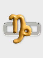 Poubel Poubel Charm, Print, Capricorn Goat Painted Enamel w/ Sterling Silver