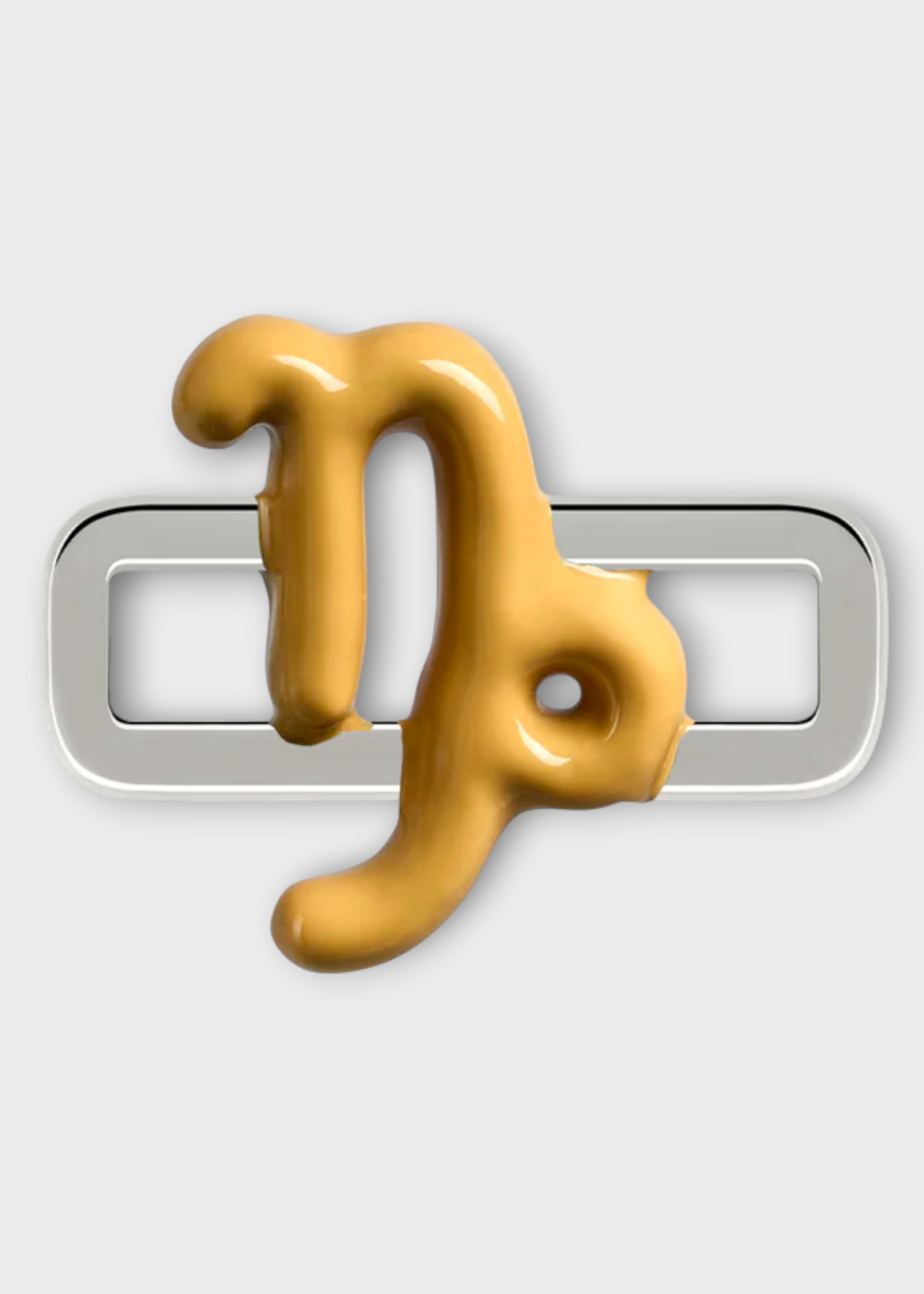 Poubel Poubel Charm, Print, Capricorn Goat Painted Enamel w/ Sterling Silver