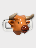 Poubel Poubel Charm, Print, Taurus Bull Painted Enamel w/ Sterling Silver