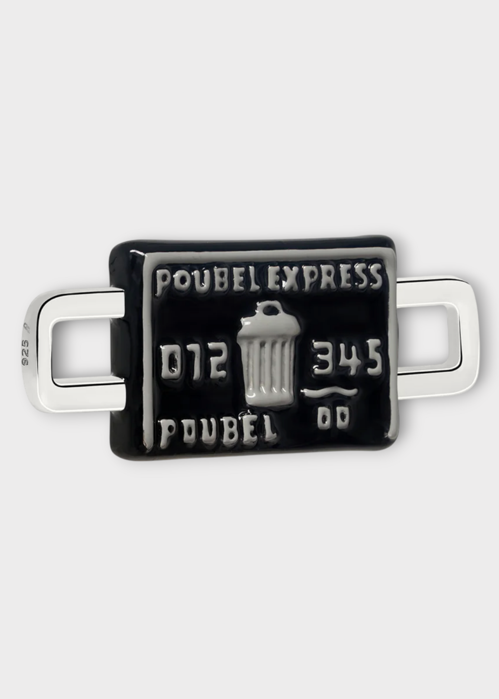 Poubel Poubel Charm, Print, Card Painted Enamel w/ Sterling Silver