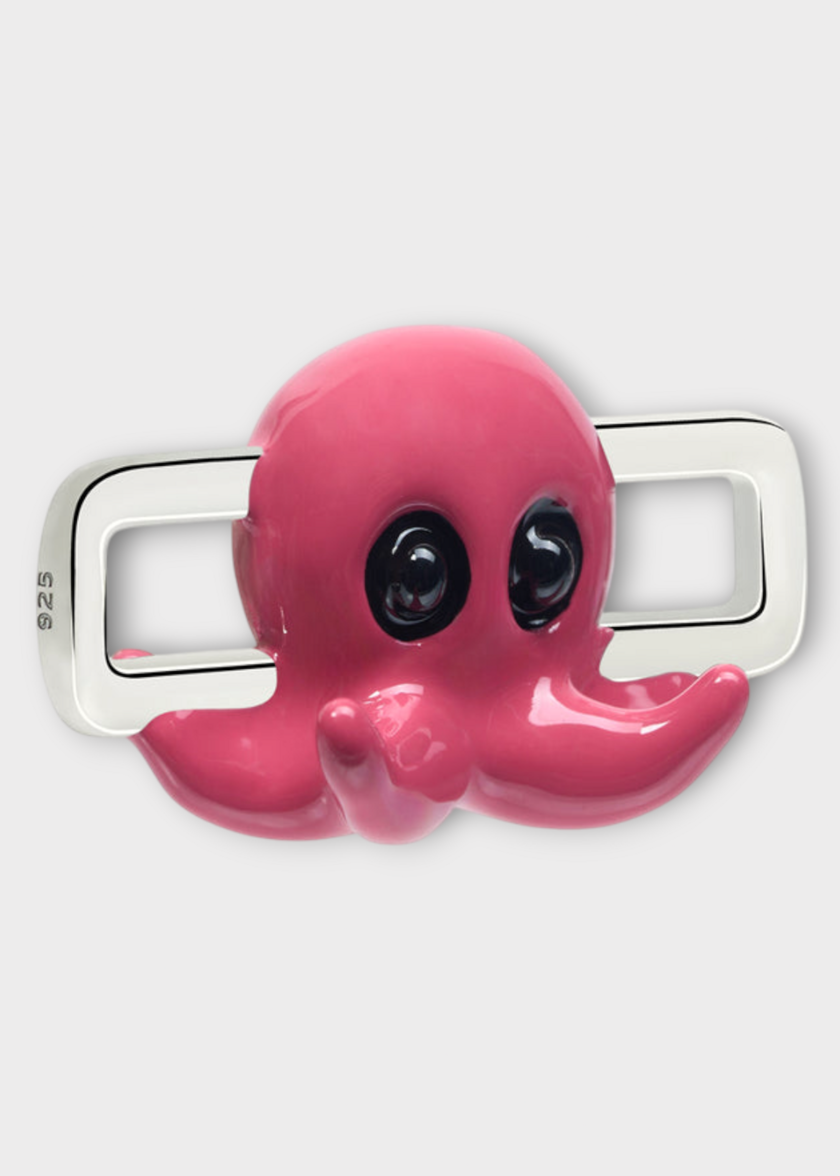 Poubel Poubel Charm, Print, Octopus Painted Enamel w/ Sterling Silver