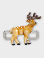 Poubel Poubel Charm, Print, Deer Painted Enamel w/ Sterling Silver