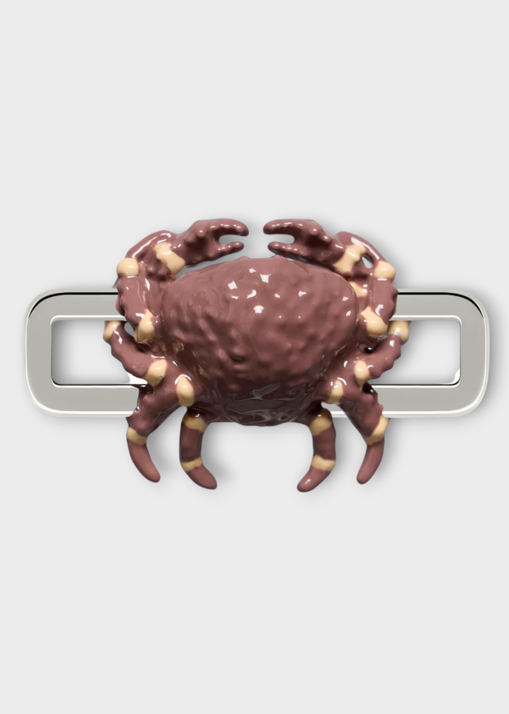 Poubel Poubel Charm, Print, Cancer Crab Painted Enamel w/ Sterling Silver