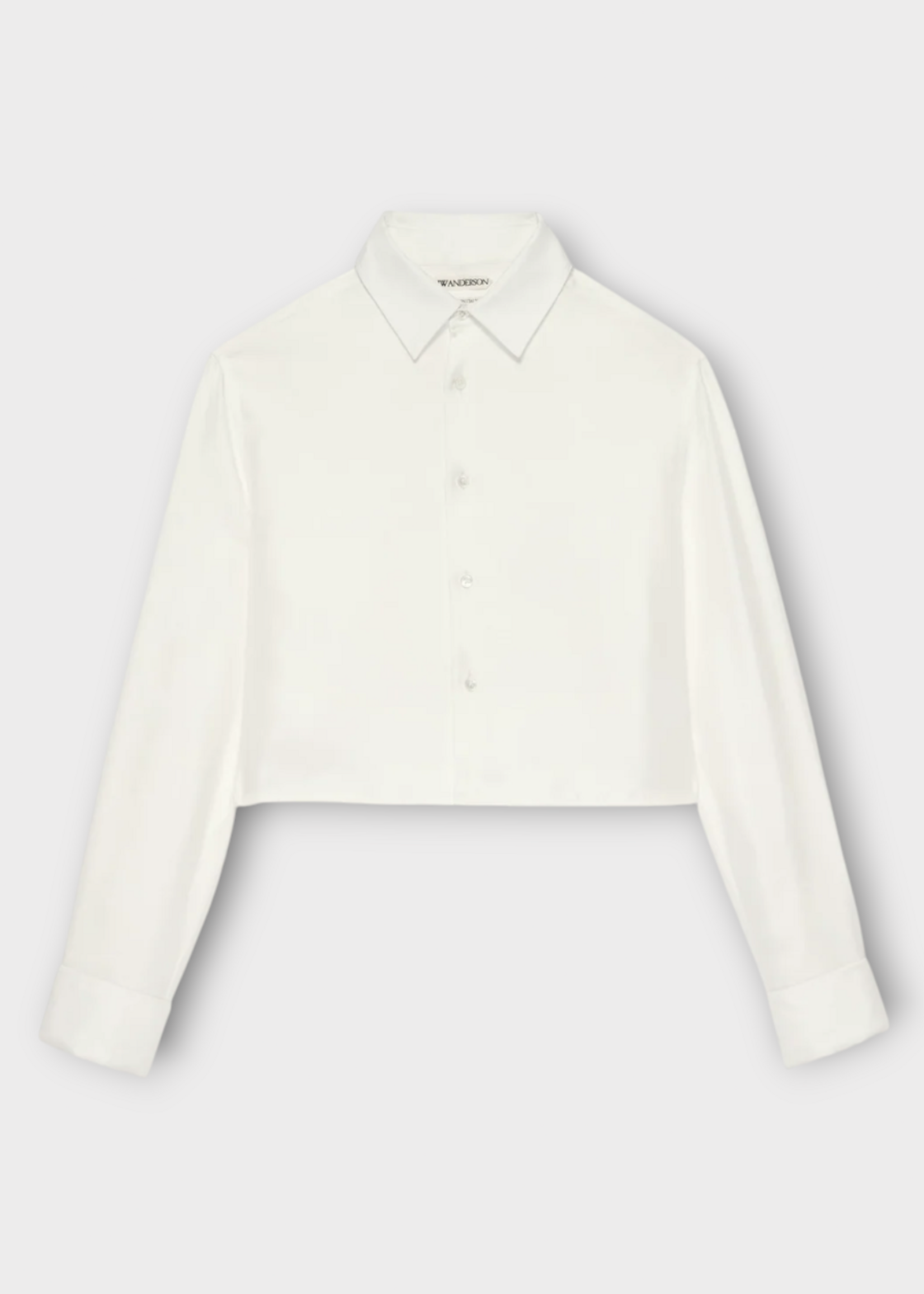 J.W. Anderson J.W.Anderson Shirt, White, Silk Cropped Shirt In Off White