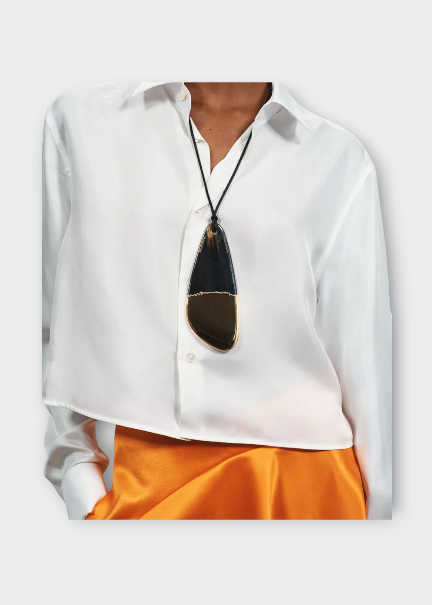 J.W. Anderson J.W.Anderson Shirt, White, Silk Cropped Shirt In Off White