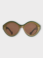 J.W. Anderson J.W.Anderson Sunglasses, Multi, Jwa07 Bumper Acetate Frame Glasses In Green w/ Brown Lenses