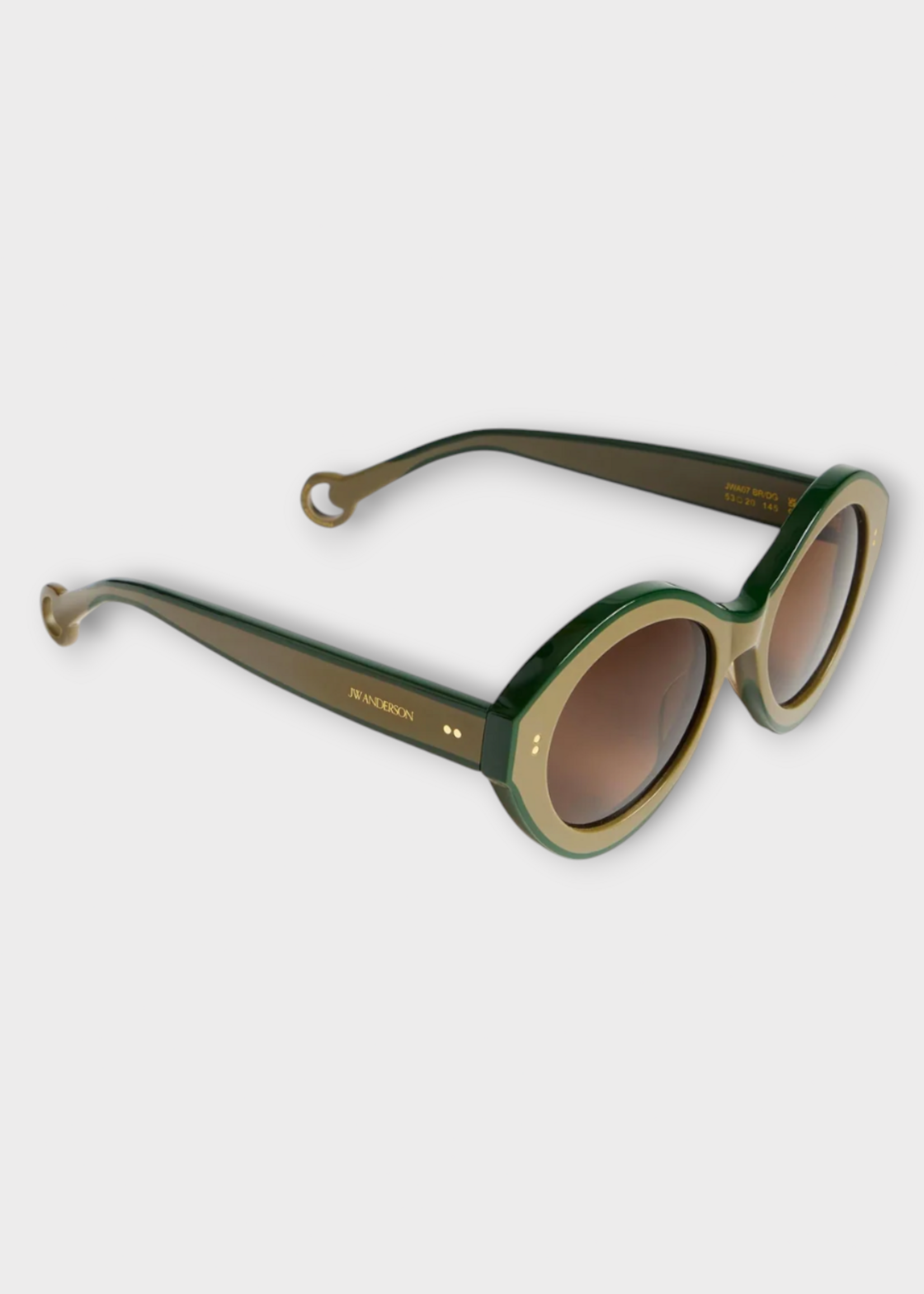 J.W. Anderson J.W.Anderson Sunglasses, Multi, Jwa07 Bumper Acetate Frame Glasses In Green w/ Brown Lenses