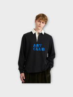 J.W. Anderson J.W.Anderson Polo, Black, Art Club Rugby Polo In Washed Black