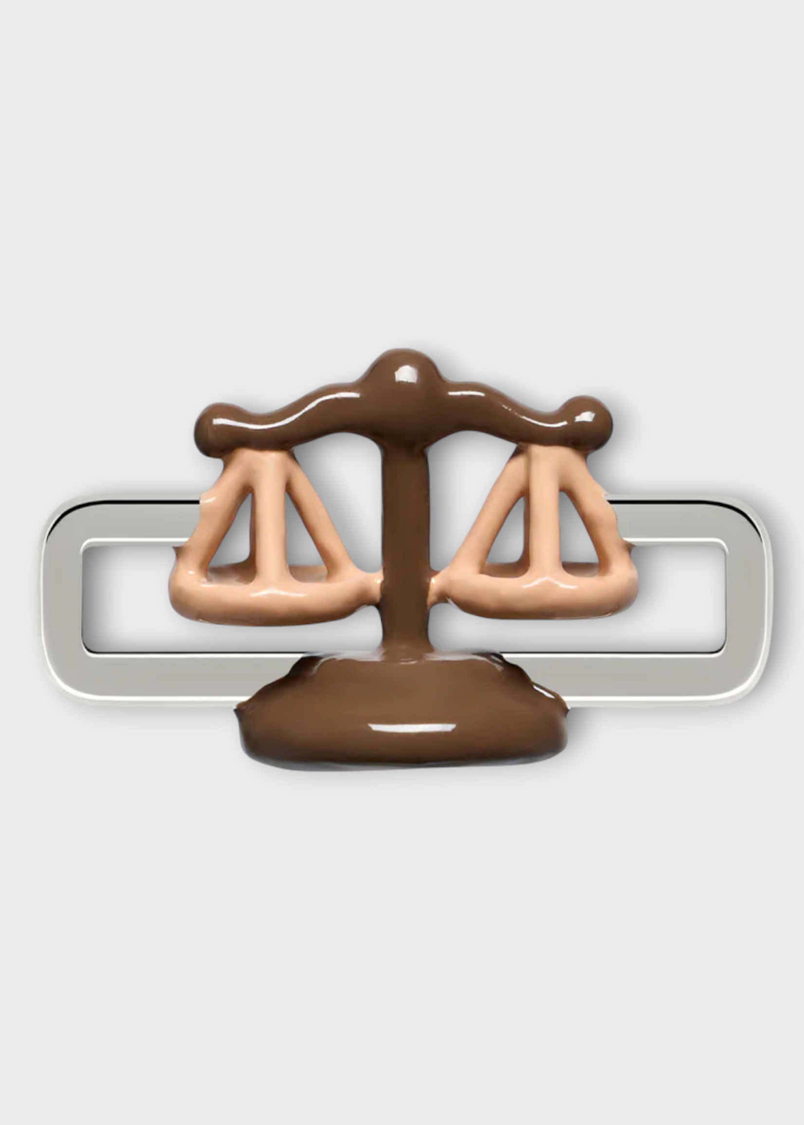 Poubel Poubel Charm, Print, Libra Scale Painted Enamel w/ Sterling Silver