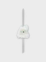 Loewe Loewe Charm, White, Bunny Puzz Acetate & Shearling Charm In White