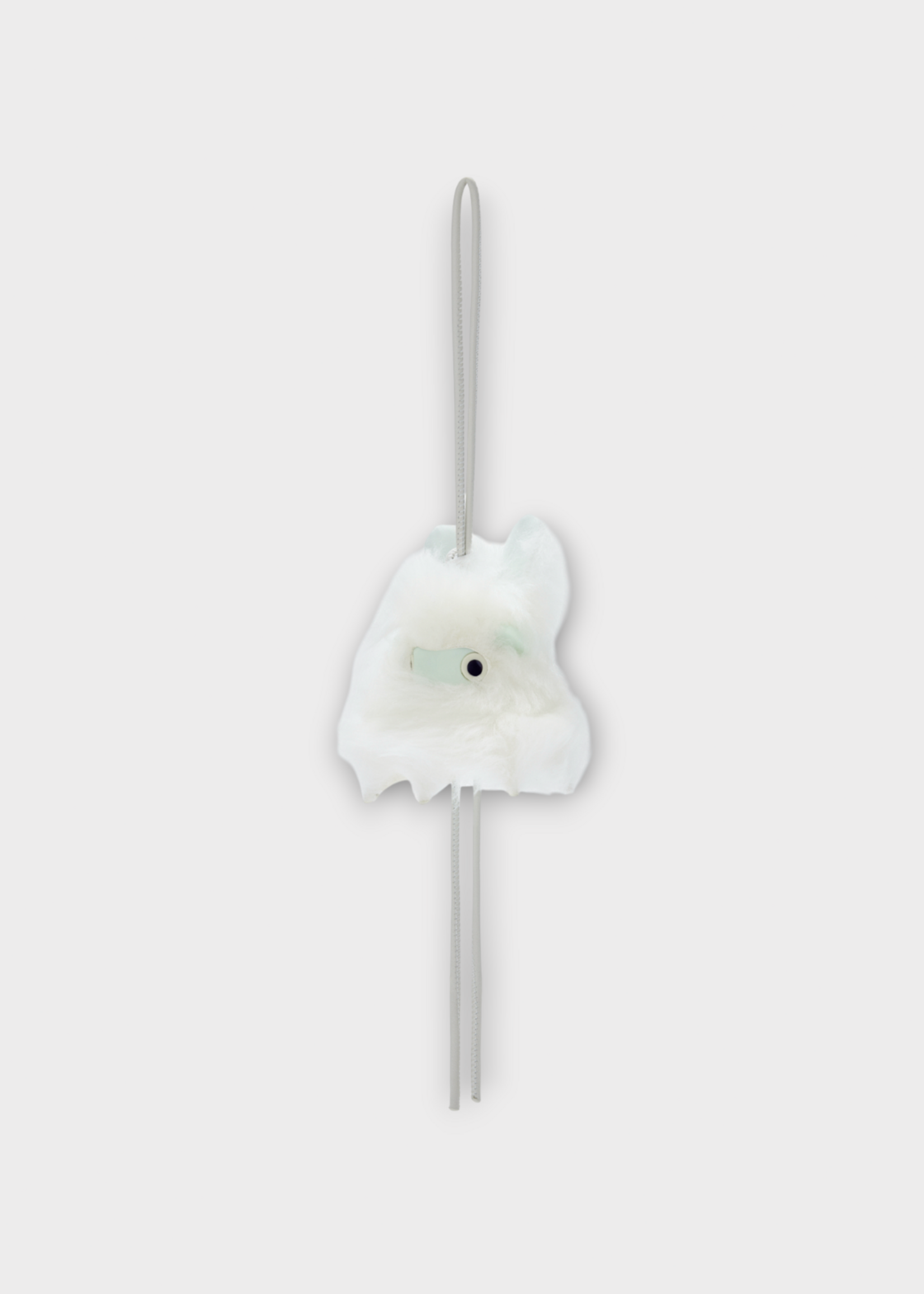 Loewe Loewe Charm, White, Bunny Puzz Acetate & Shearling Charm In White