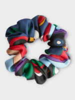 Pucci Pucci Hair Accessory, Print, Silk Hair Tie In Purple & Red w/ Fontane Print