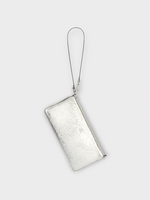 Courreges Courreges Bag, Silver, Zipped Pouch Shoulder Bag In Mirror w/ Zip Closure