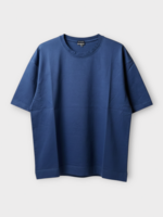 Massimo Alba Massimo Alba T-Shirt, Blue, Nevis Cotton Crew Neck T-Shirt in Midnight Blue