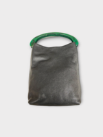 Dries Van Noten Dries Van Noten Bag, Black, Crisp Lamb Leather Top Handle Bag w/ Shoulder Strap