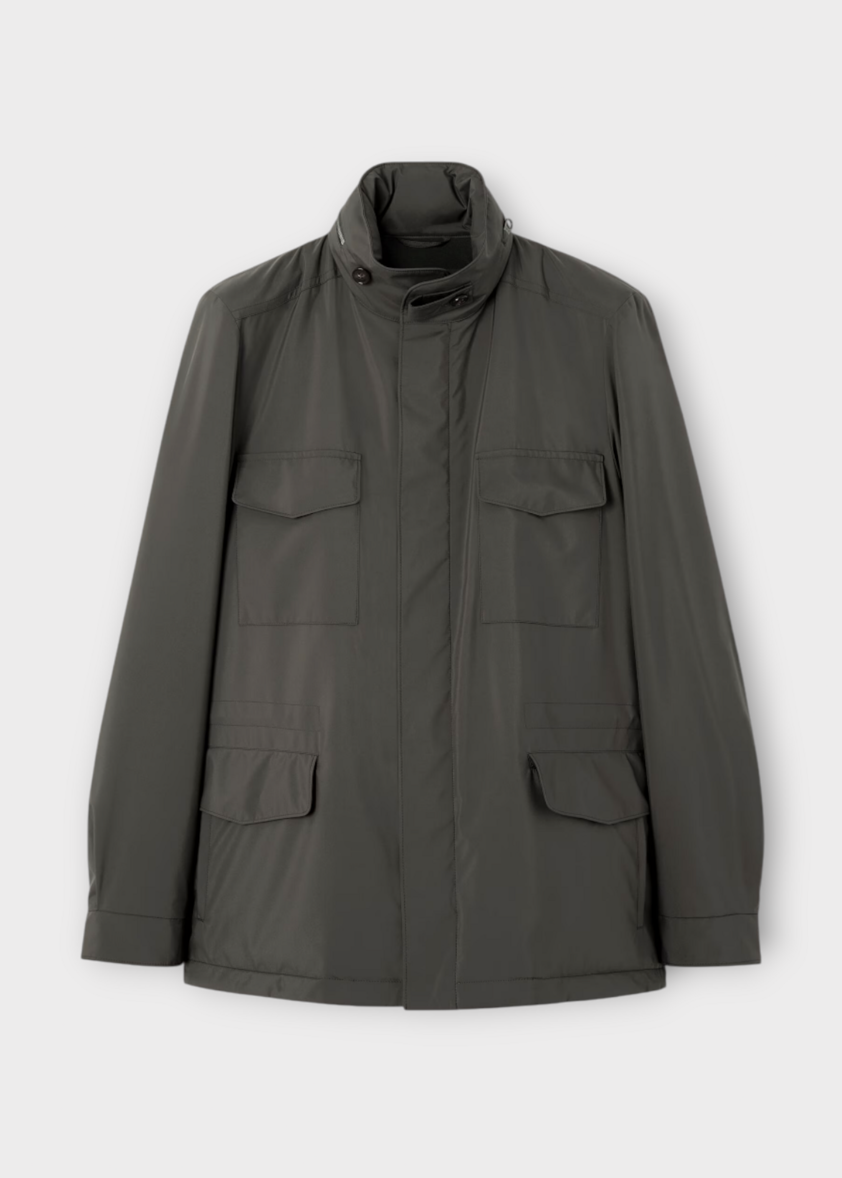 Loro Piana Loro Piana Jacket, Grey, Traveller Field Regual Fit Windmate Storm Jacket In Onyx