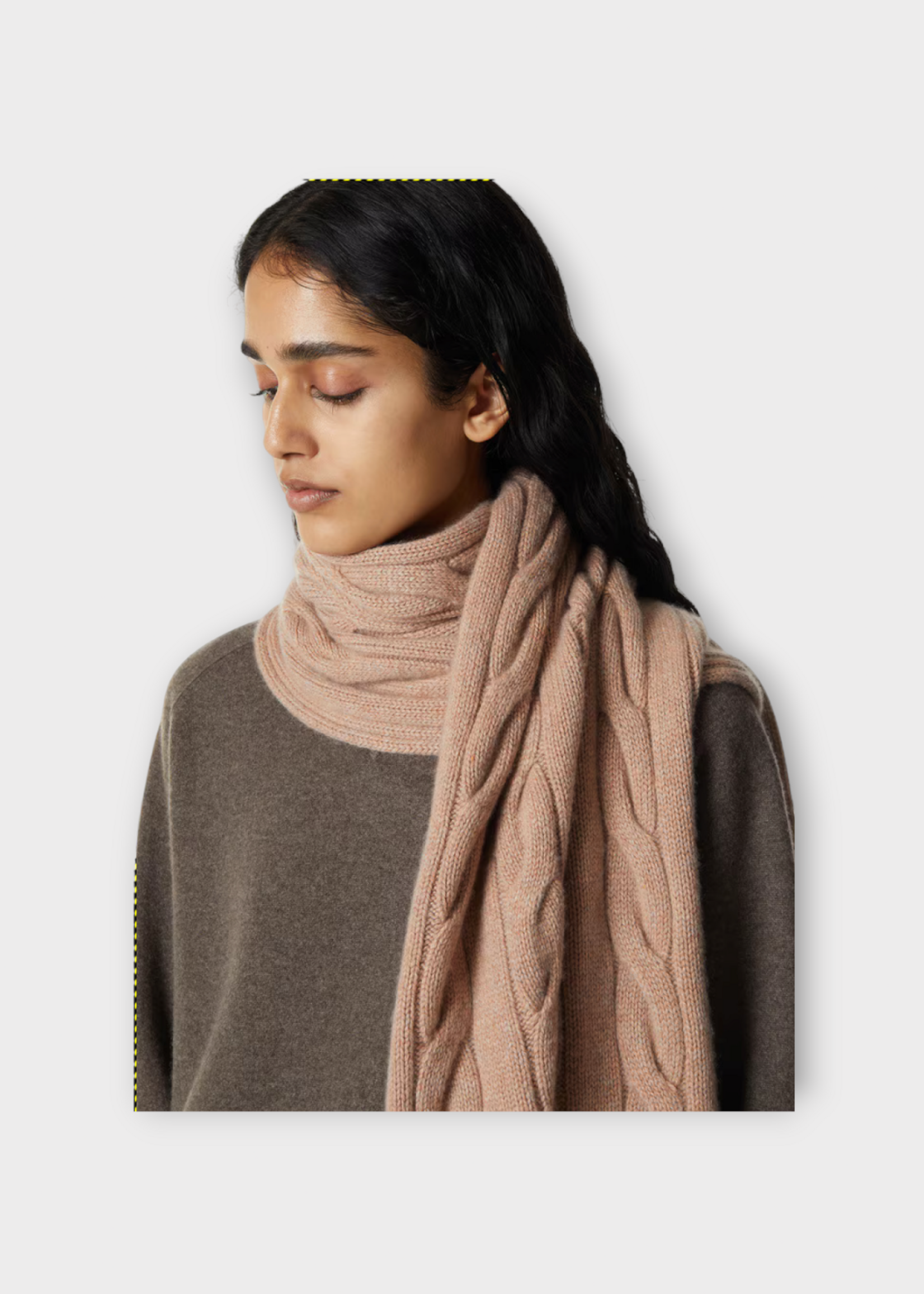 Loro Piana Loro Piana Scarf, Pink, Napier Baby Cashmere Scarf In Pink Marble Melange