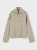 Loro Piana Loro Piana Knitwear, Beige, Carezza Cashmere Half Neck Sweater 5 In Beige