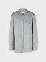 Dries Van Noten Dries Van Noten Shirt, Grey, Wool Croomson Shirt w/ Chest Pocket