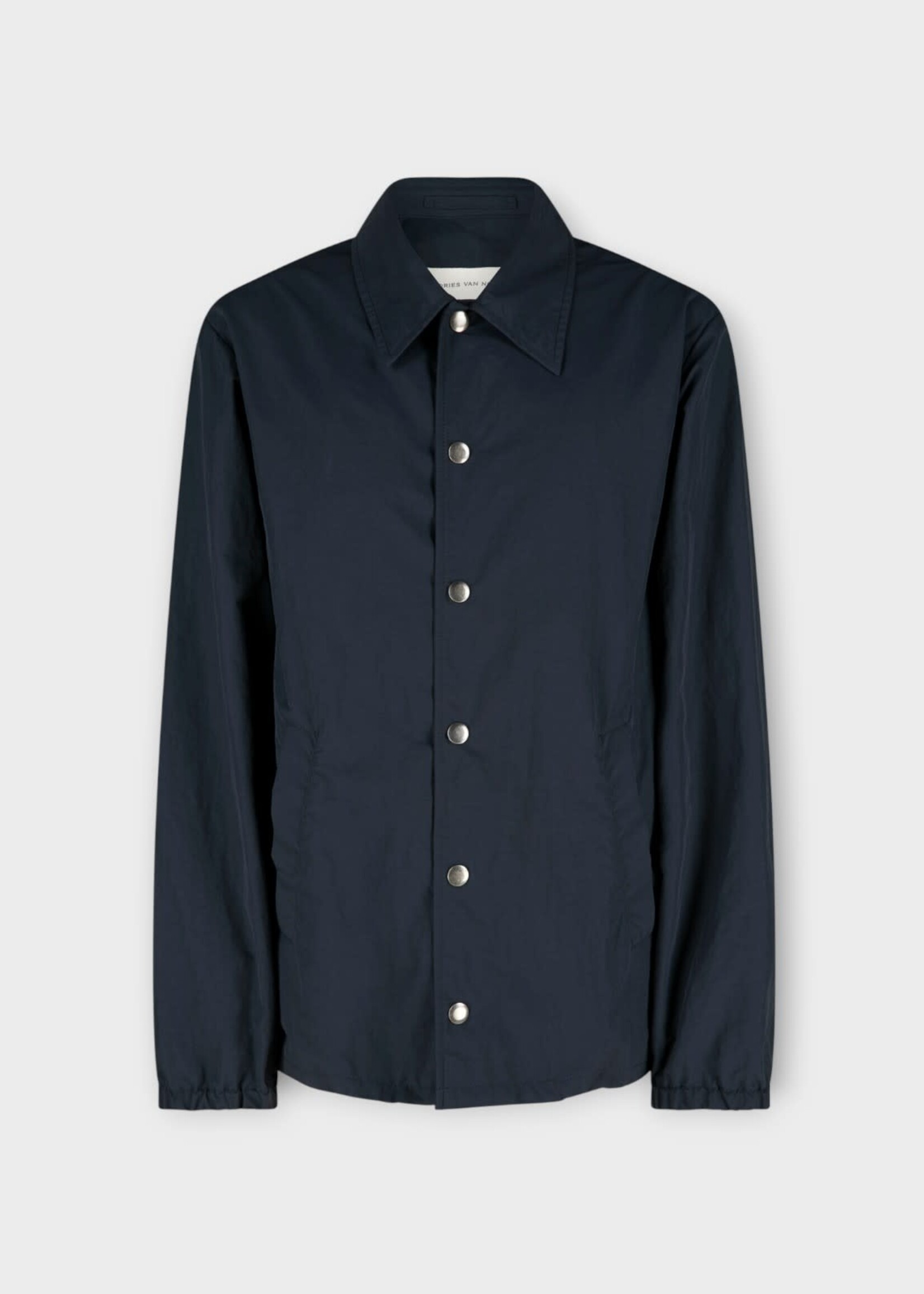 Dries Van Noten Dries Van Noten Shirt, Navy, Vorries Collared Button Up Drawstring Overshirt