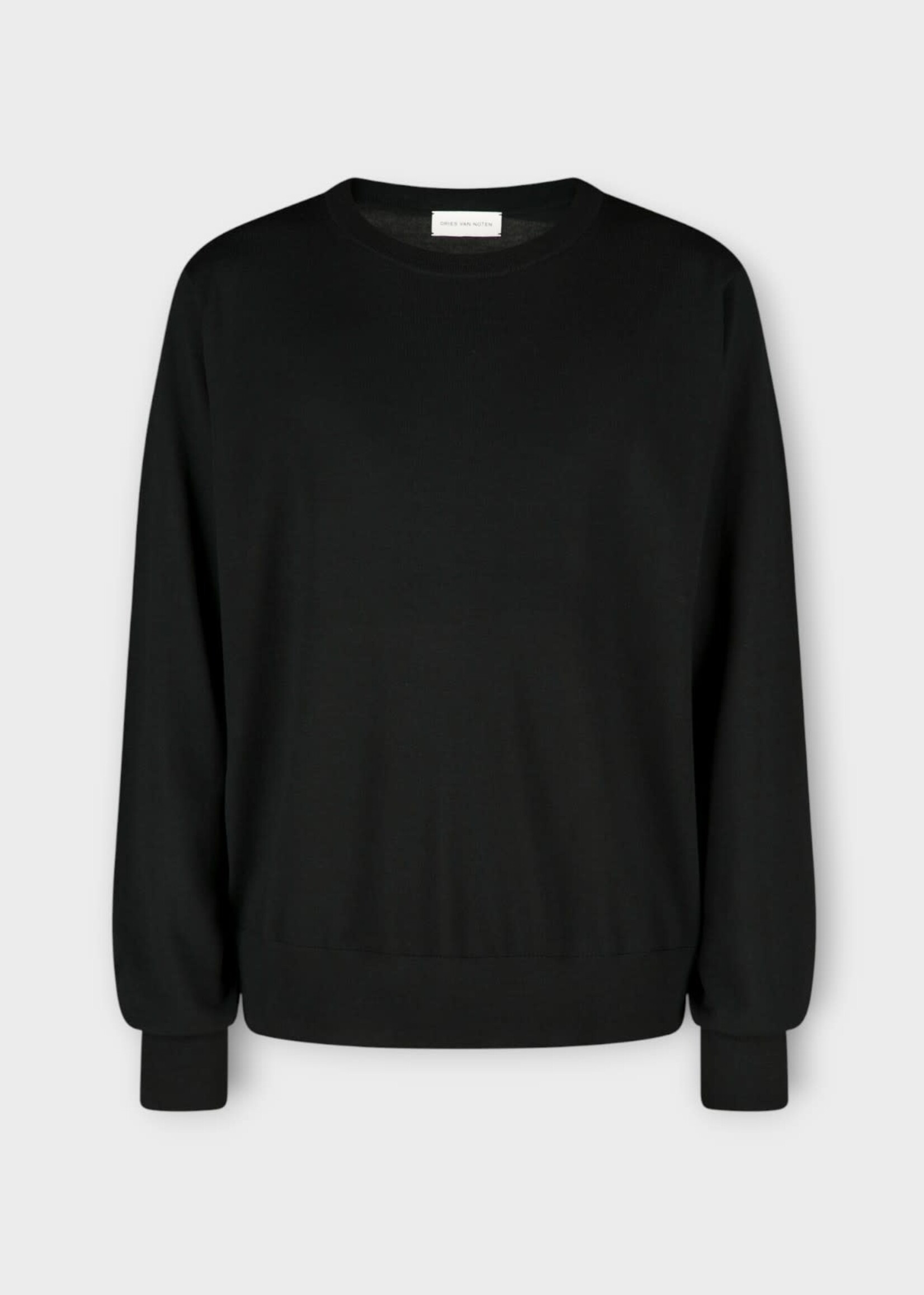 Dries Van Noten Dries Van Noten Sweatshirt, Black, Cotton Muchas Crew Neck Pullover