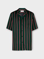 Dries Van Noten Dries Van Noten Shirt, Multi, Silk Carltone Stripe Button Up Shirt In Bottle