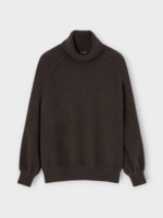 Loro Piana Loro Piana Sweatshirt, Brown, North Woods Cashmere High Neck Sweater In Brown Mocha Melange