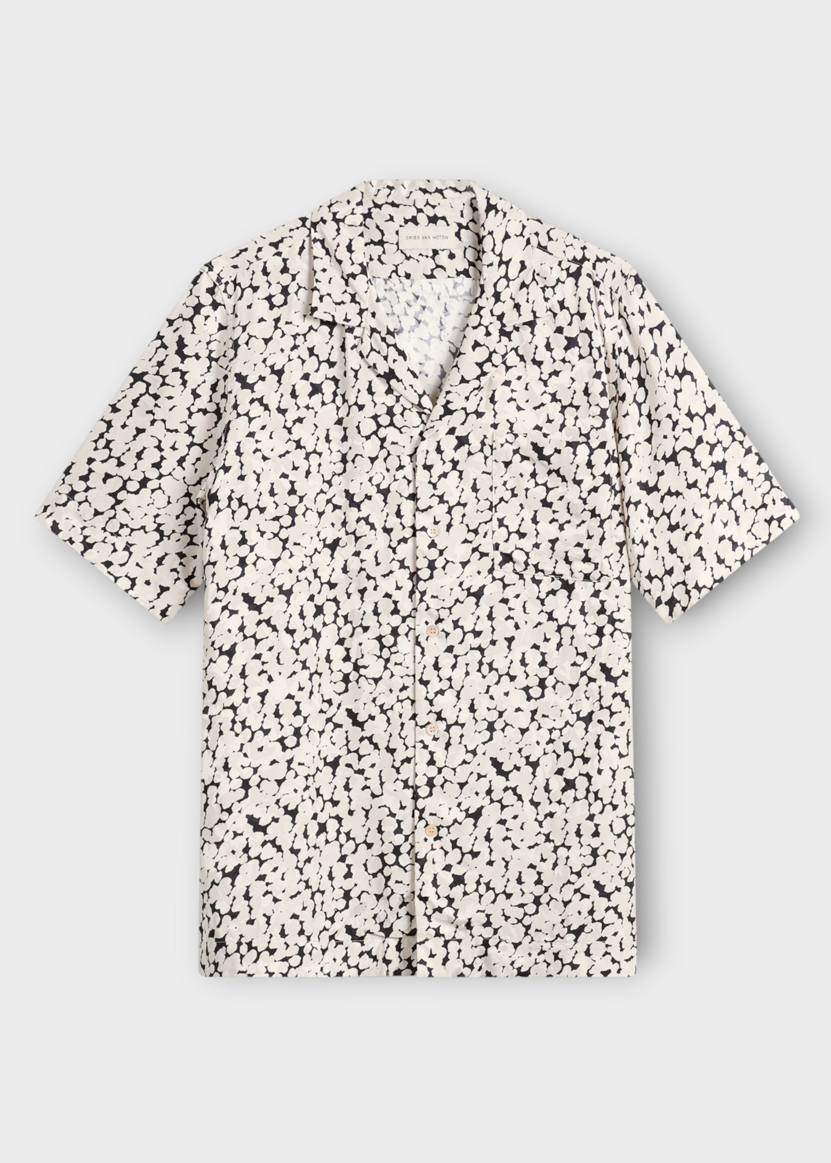 Dries Van Noten Dries Van Noten Shirt, Multi, Silk Carltone Stripe Button Up Shirt In Ecru