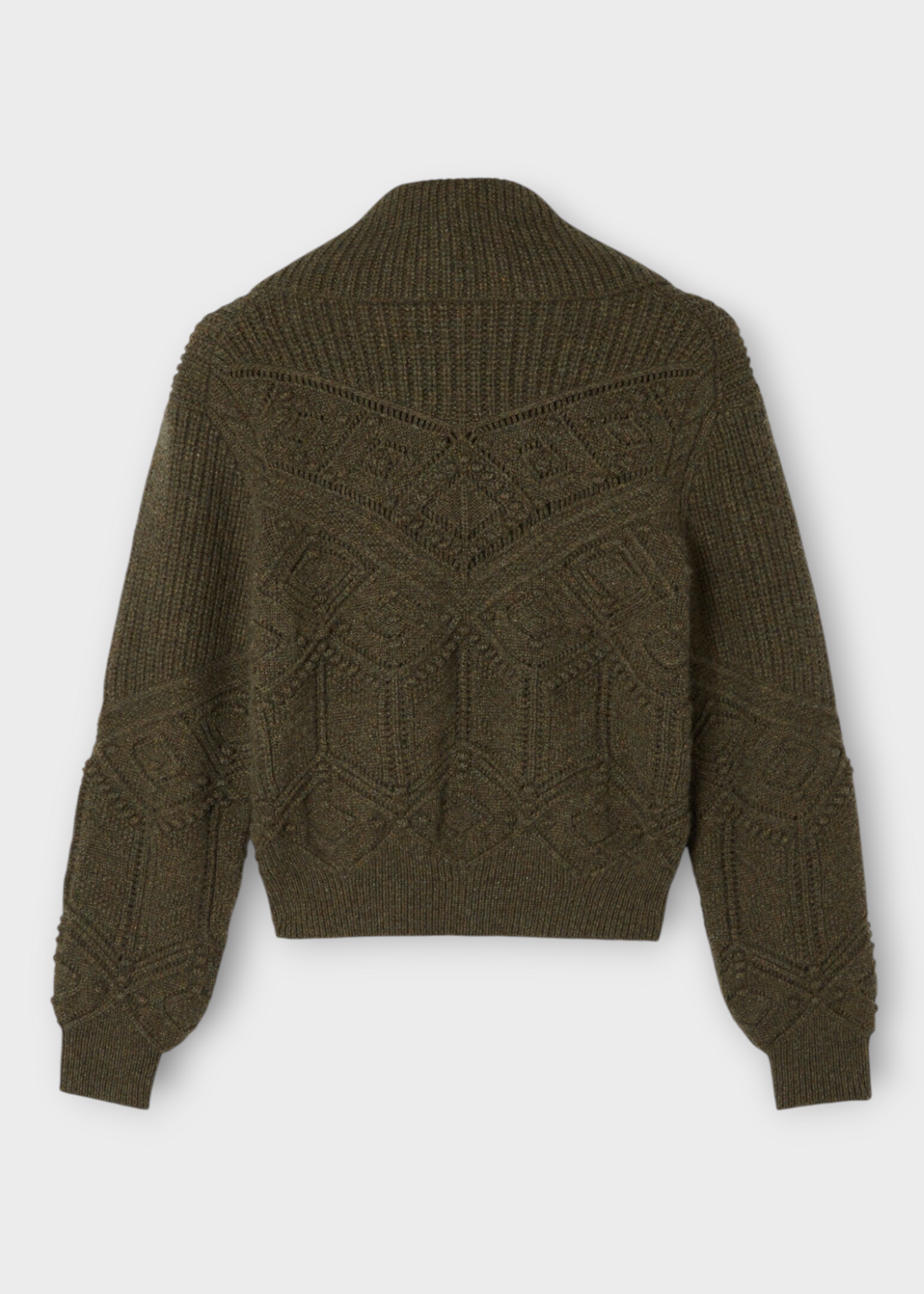 Loro Piana Loro Piana Knitwear, Green, La Plagne Cashmere Bomber Sweater In Green Multicolour Melange