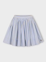 Rabanne Rabanne Skirt, Print, Cotton Rayee Mini Skirt In Yellow w/ Blue Stripes