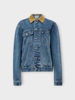 J.W. Anderson J.W. Anderson Jacket, Blue, Denim Jacket In Mid Blue w/ Corduroy Collar