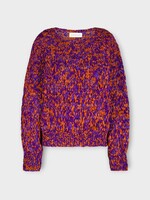 Dries Van Noten Dries Van Noten Knitwear, Multi, Talulah Cotton Crew Neck Sweater In Orange & Purple