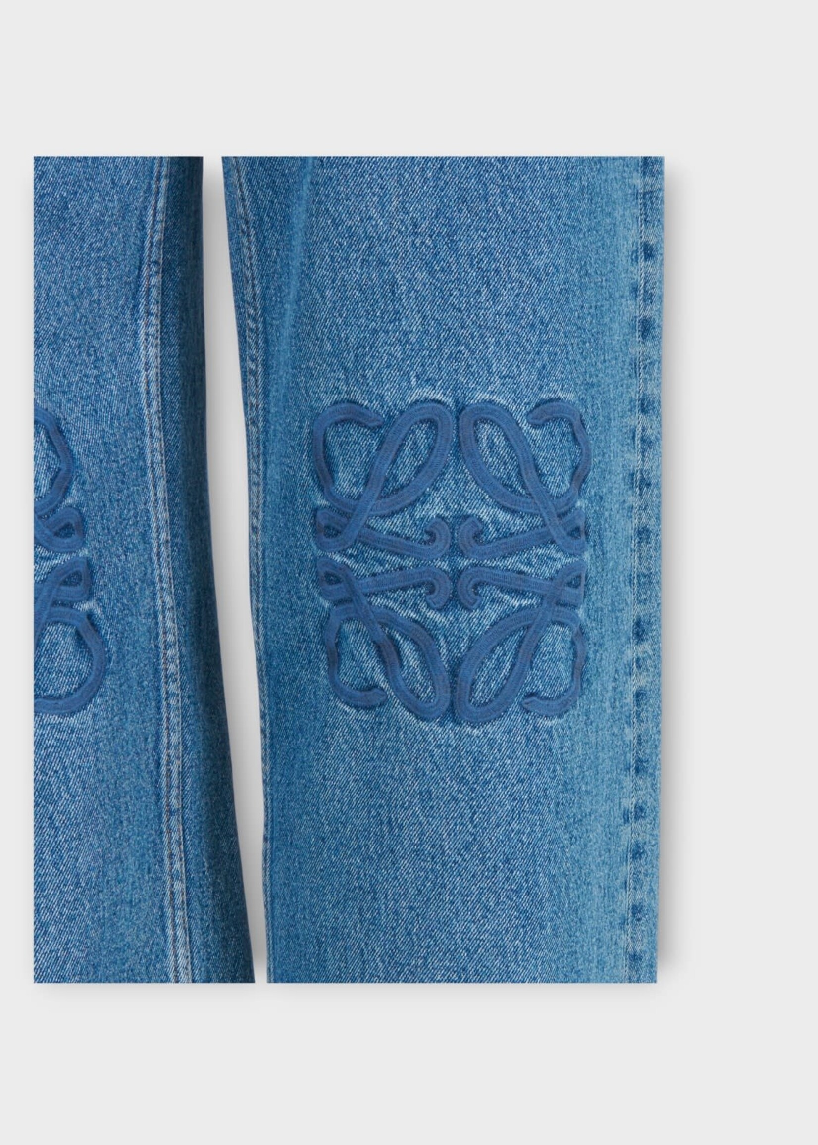 Loewe Loewe Jeans, Blue, Cotton Anagram Baggy Jeans In Blue